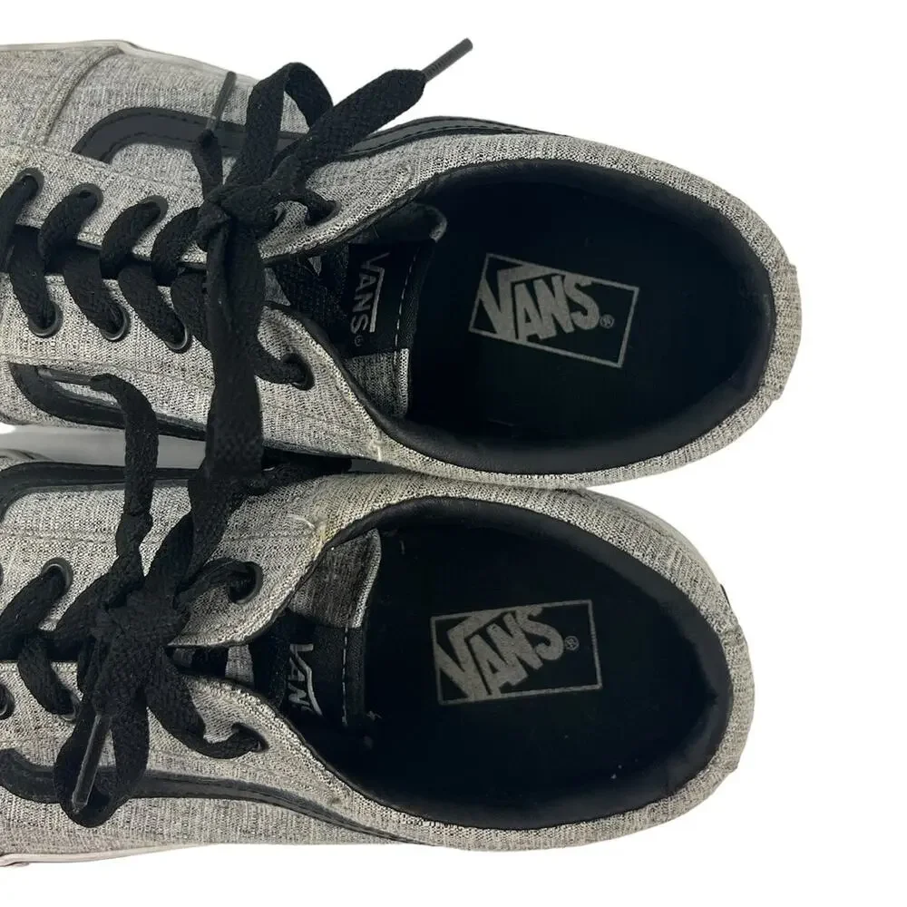 VANS Grey & Black Skate Shoe Youth SZ 6